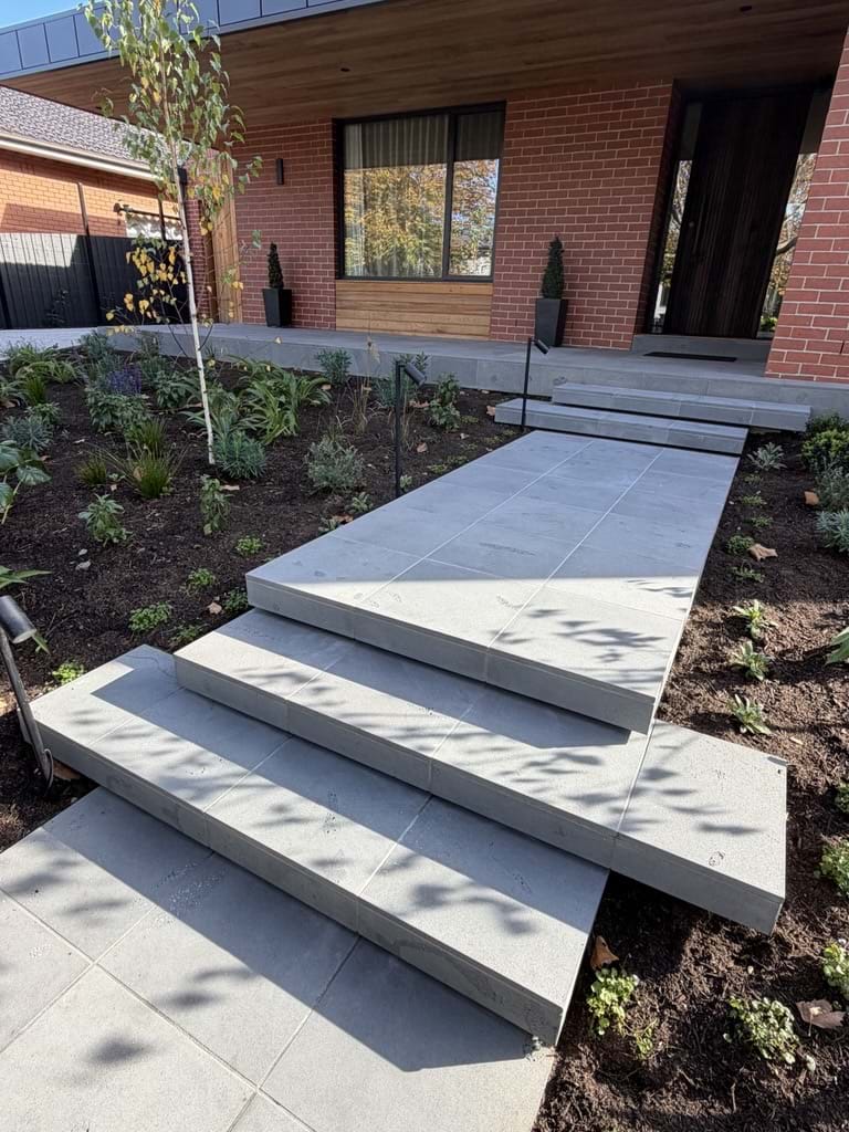 Floating bluestone steps