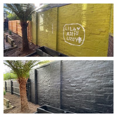 Fence Spray Painting